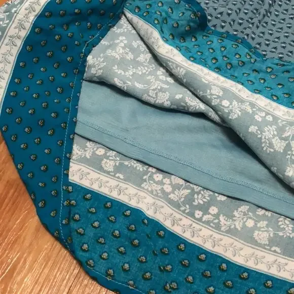 Old Navy Blue/Green Boho Paisley Floral Dress Size XS Petite - Picture 10 of 12